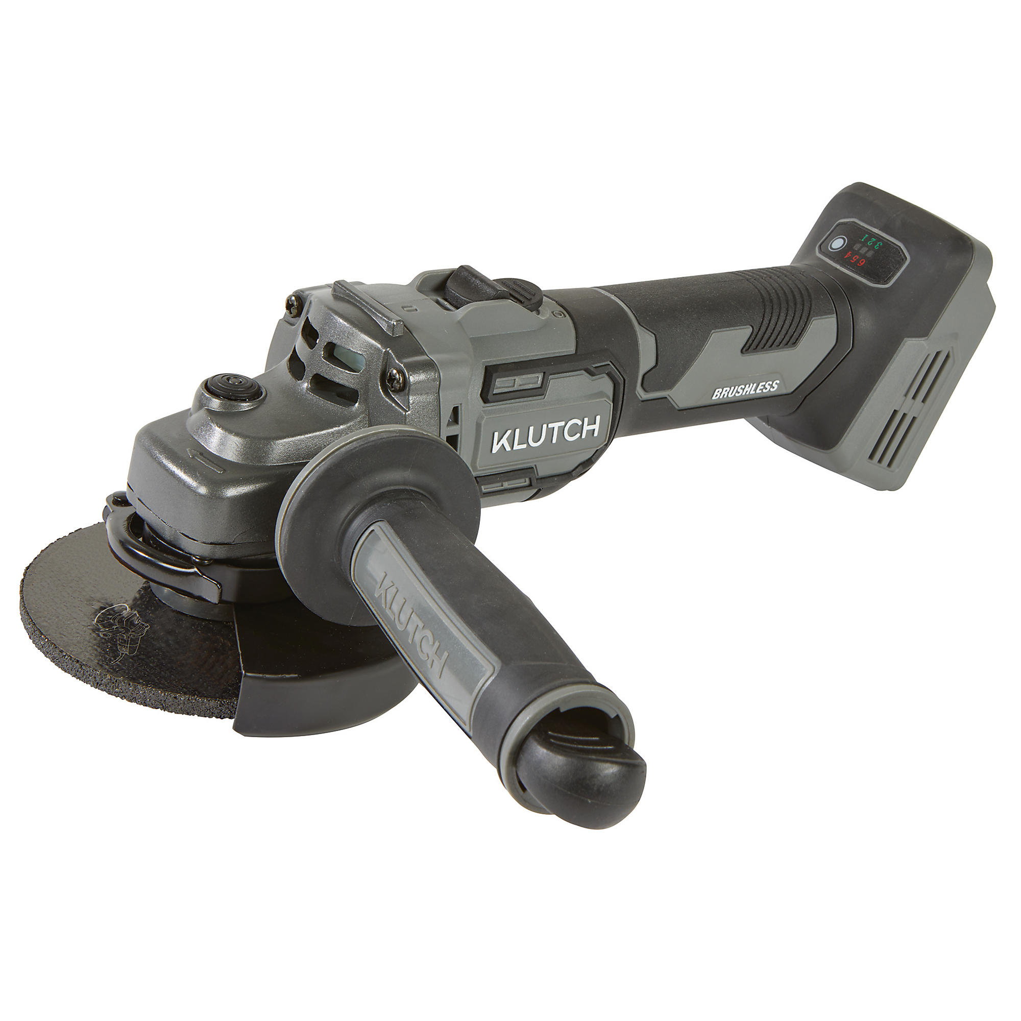 Klutch 4-1/2in. Metal Angle Grinder, KLiQ 20V, 8500 RPM, Brushless, Cordless, Bare Tool